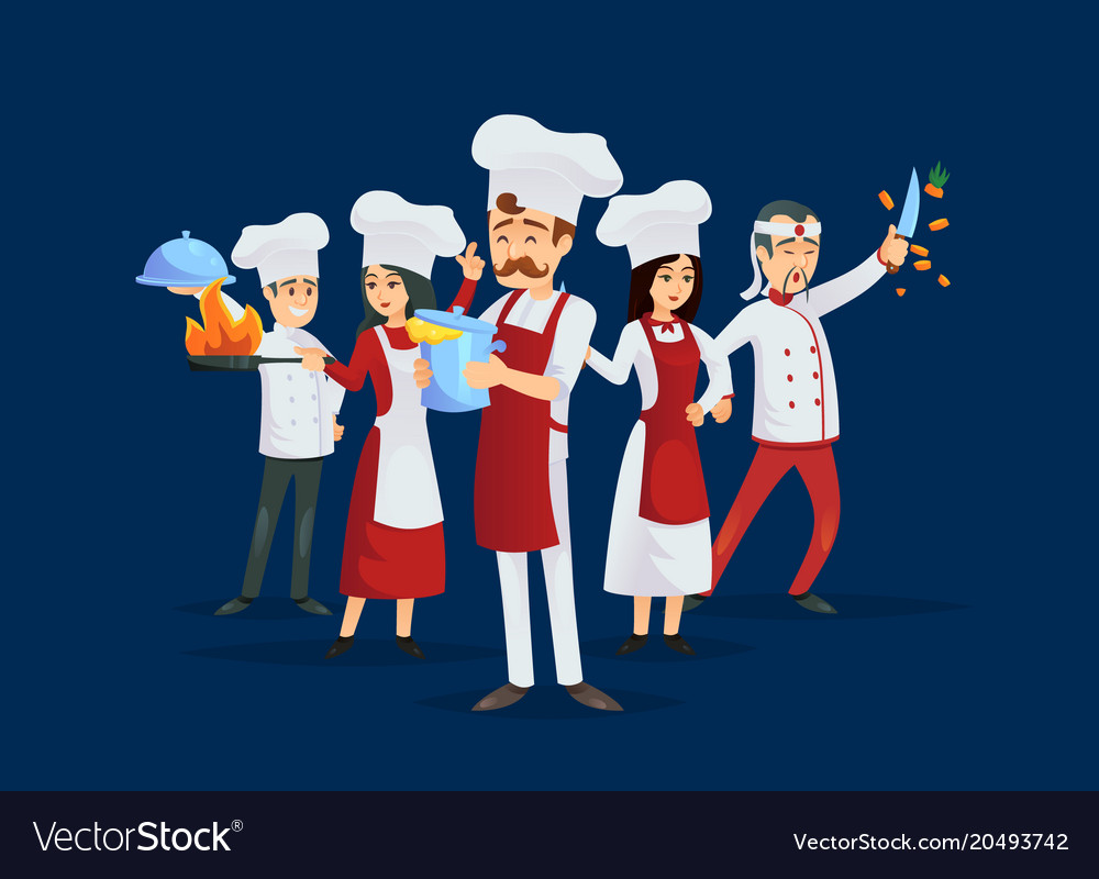 Professional kitchen staff recruitment concept
